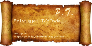 Privigyei Tünde névjegykártya